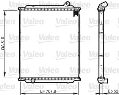 Panal del radiador, refrigeración del motor VALEO 733518