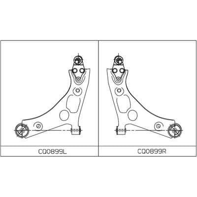 Brazo oscilante, suspensión de ruedas CTR CQ0899L