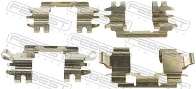 Juego de accesorios, balatas de frenos FEBEST 0303-EUF-KIT