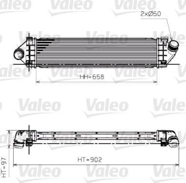 Radiador de aire de admisión VALEO 818246
