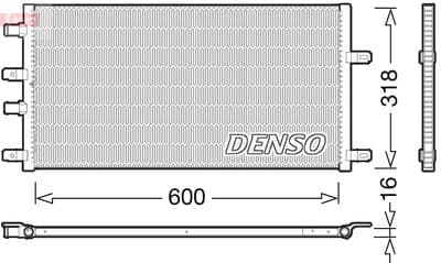 Radiador, refrigeración del motor DENSO DRM12011