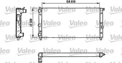 Radiador, refrigeración del motor VALEO 811067