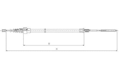 Cable de accionamiento, freno de estacionamiento TEXTAR 44044900