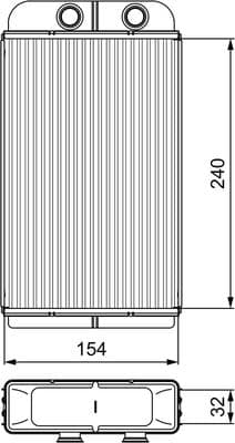 Radiador de calefacción, calefacción interior VALEO 812282
