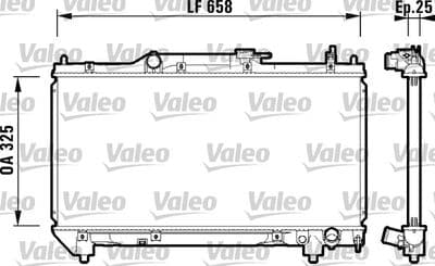 Radiador, refrigeración del motor VALEO 732951