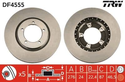 Disco de freno TRW DF4555