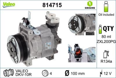 Compresor, aire acondicionado VALEO 814715