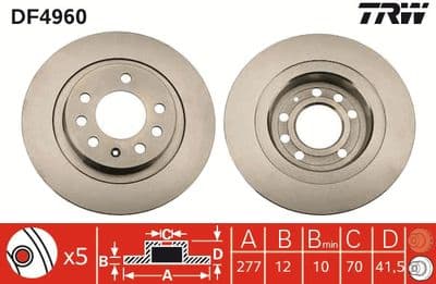 Disco de freno TRW DF4960