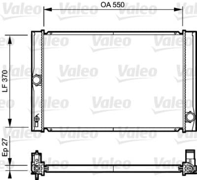 Radiador, refrigeración del motor VALEO 735213
