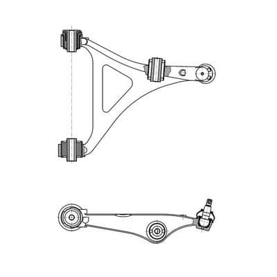 Brazo oscilante, suspensión de ruedas CTR CQ1143L