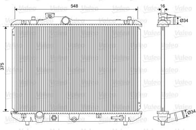 Radiador, refrigeración del motor VALEO 701587