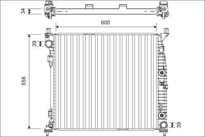 Radiador, refrigeración del motor VALEO 701167