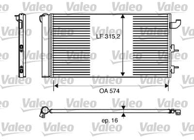 Condensador, aire acondicionado VALEO 818162