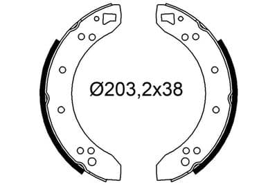 Juego de zapatas de frenos VALEO 564320