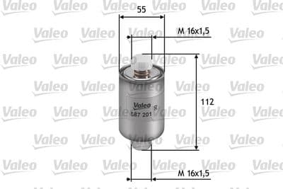 Filtro combustible VALEO 587201