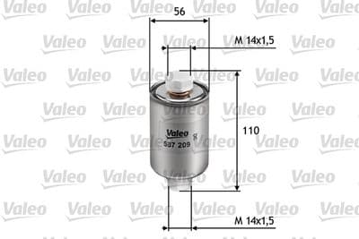 Filtro combustible VALEO 587209