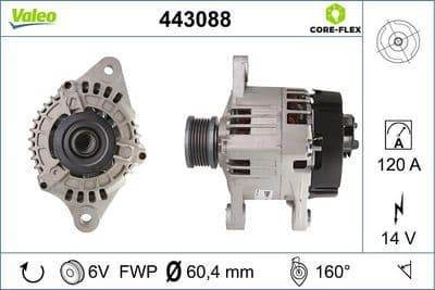 Alternador VALEO 443088
