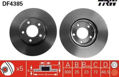 Disco de freno TRW DF4385