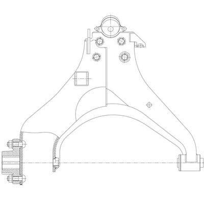 Brazo oscilante, suspensión de ruedas CTR CQ0601L