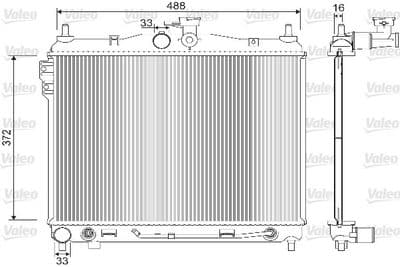 Radiador, refrigeración del motor VALEO 733142