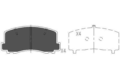 Juego de balatas de freno Kavo Parts KBP-5522