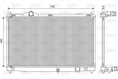 Radiador, refrigeración del motor VALEO 701564