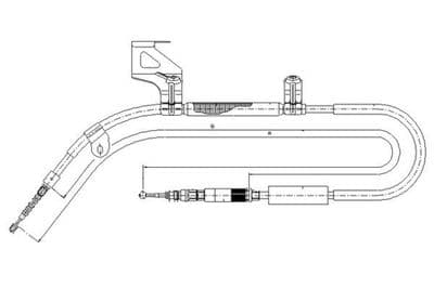 Cable de accionamiento, freno de estacionamiento TEXTAR 44006300