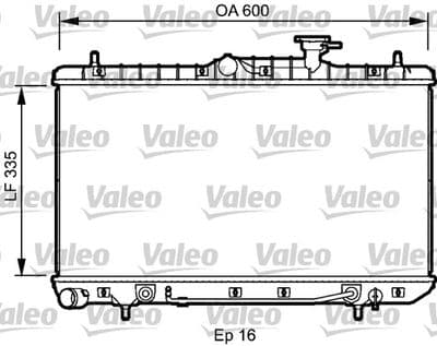 Radiador, refrigeración del motor VALEO 734253