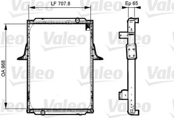 Radiador, refrigeración del motor VALEO 733532
