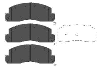 Juego de balatas de freno Kavo Parts KBP-9088