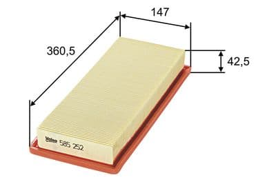 Filtro de aire VALEO 585252