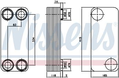 Radiador de aceite, transmisión de automática NISSENS 90769