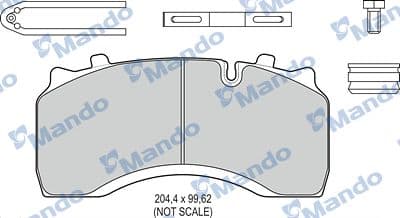 Juego de balatas de freno MANDO MBF016106