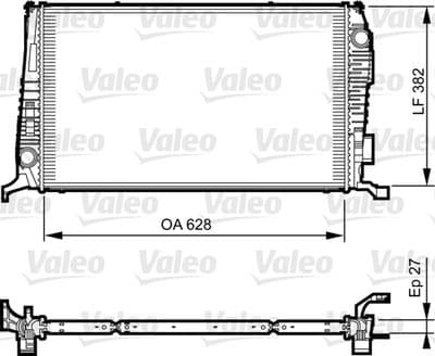 Radiador, refrigeración del motor VALEO 735279