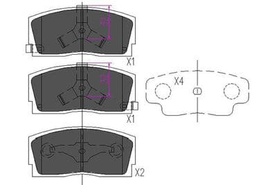 Juego de balatas de freno Kavo Parts KBP-1501