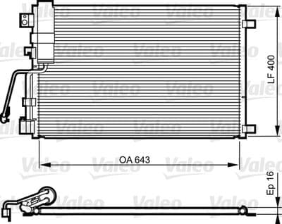 Condensador, aire acondicionado VALEO 814009