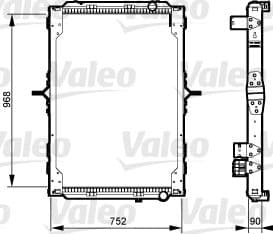 Radiador, refrigeración del motor VALEO 733547