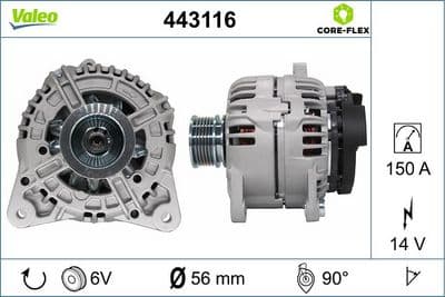 Alternador VALEO 443116