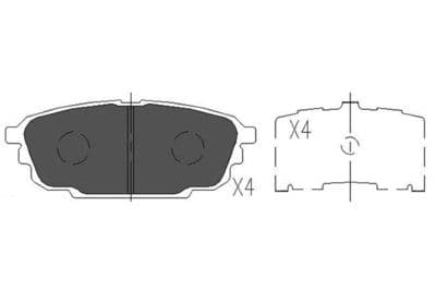 Juego de balatas de freno Kavo Parts KBP-4544