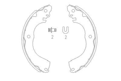 Juego de zapatas de frenos Kavo Parts KBS-7416
