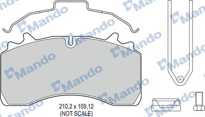 Juego de balatas de freno MANDO MBF016068