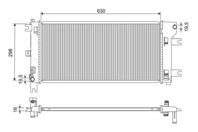 Radiador, refrigeración del motor VALEO 701299