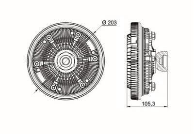 Acoplamiento, ventilador del radiador MAHLE CFF 716 000S