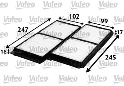 Filtro, aire del interior VALEO 715642