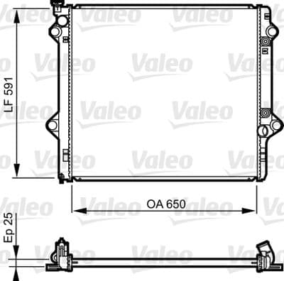 Radiador, refrigeración del motor VALEO 735568