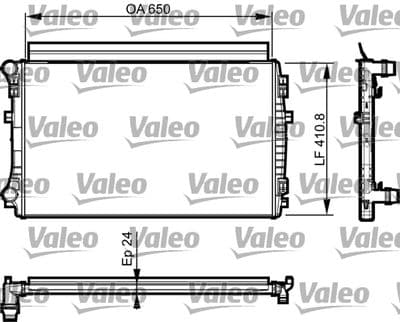 Radiador, refrigeración del motor VALEO 735558