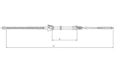 Cable de accionamiento, freno de estacionamiento TEXTAR 44004300