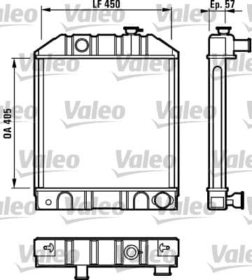 Radiador, refrigeración del motor VALEO 730321