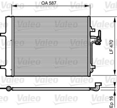 Condensador, aire acondicionado VALEO 814184