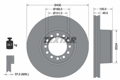 Disco de freno TEXTAR 93101800